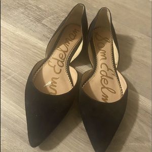 Women’s black suede Sam Edelman flats